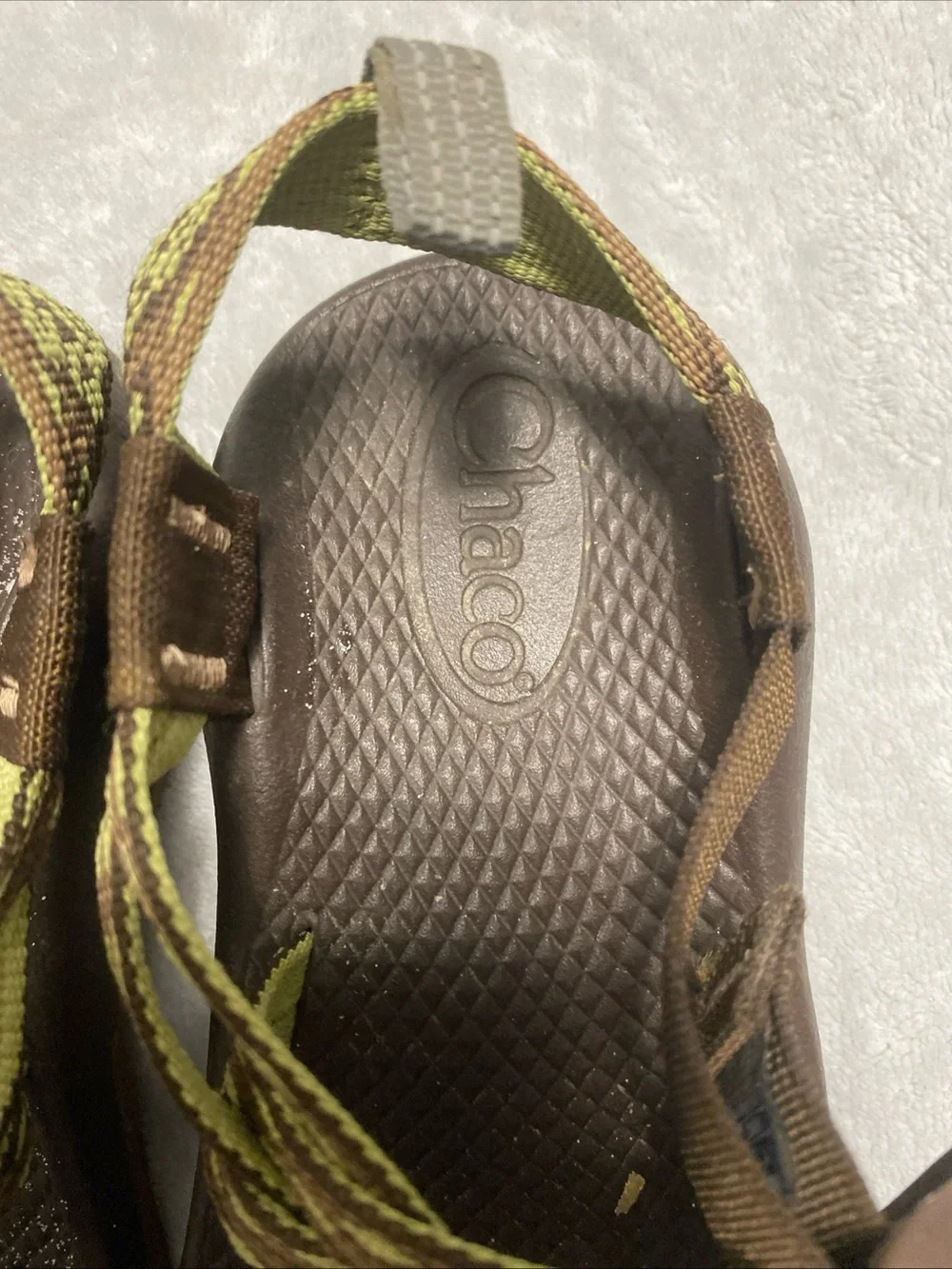 Chaco Kid’s  Brown & Green Ecotread Sandals Size 1